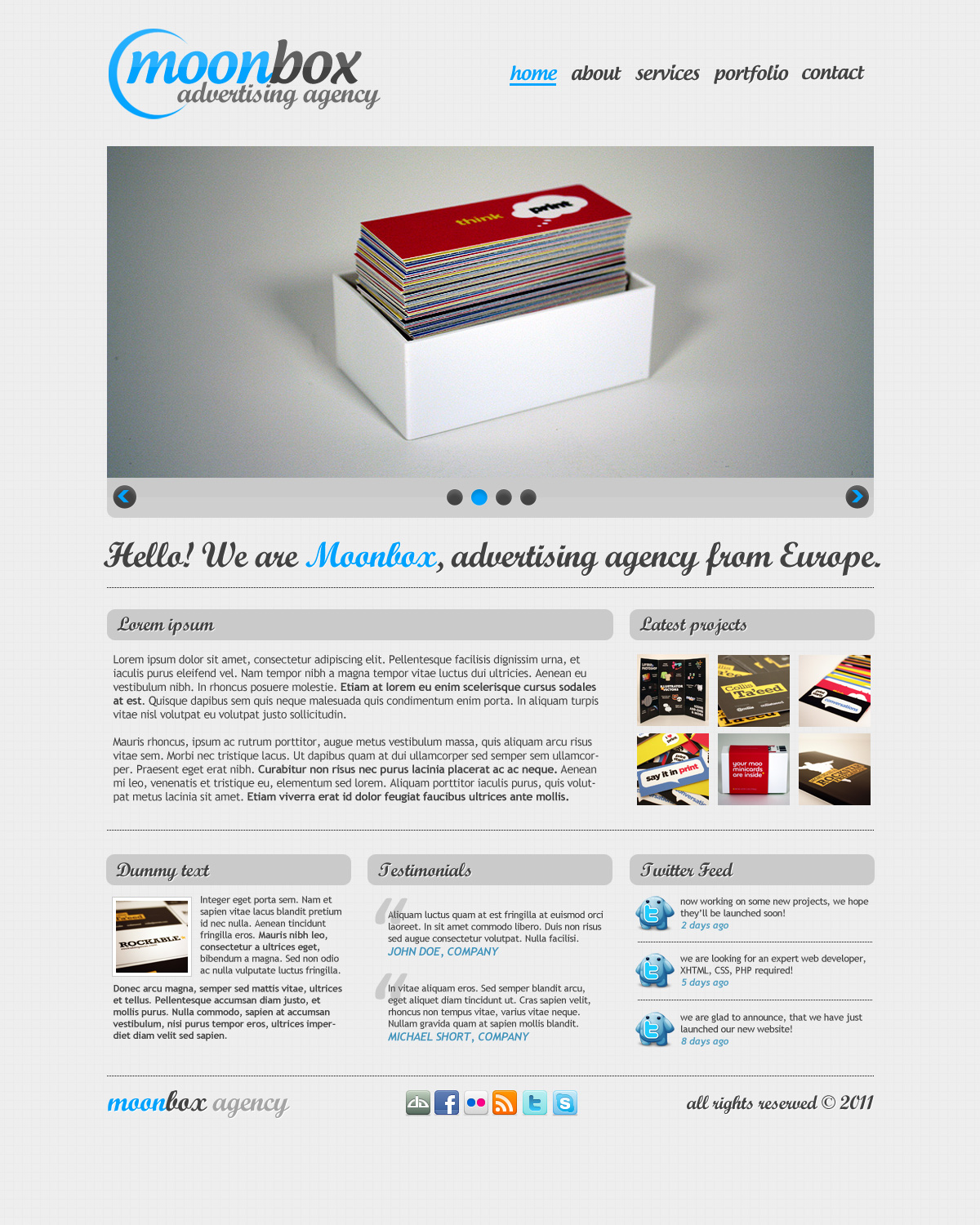MoonBox PSD Site Template