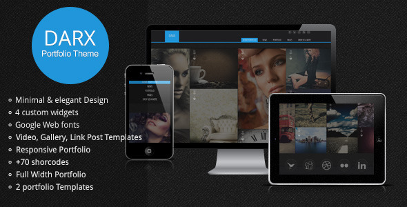Darx - Responsive Dark Portfolio WordPress Theme