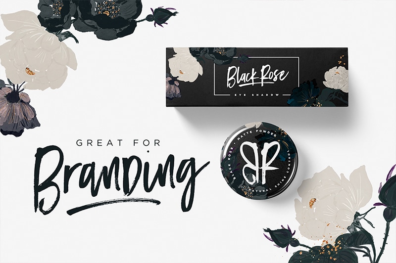 Black Diamond is a special hand painted brush font.